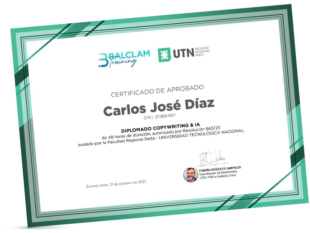 Certificación universitaria con UTN–FRD