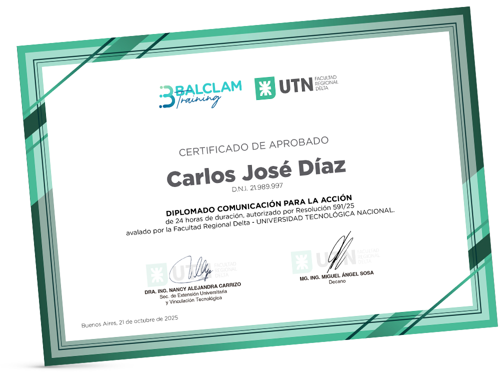Certificación universitaria con UTN–FRD