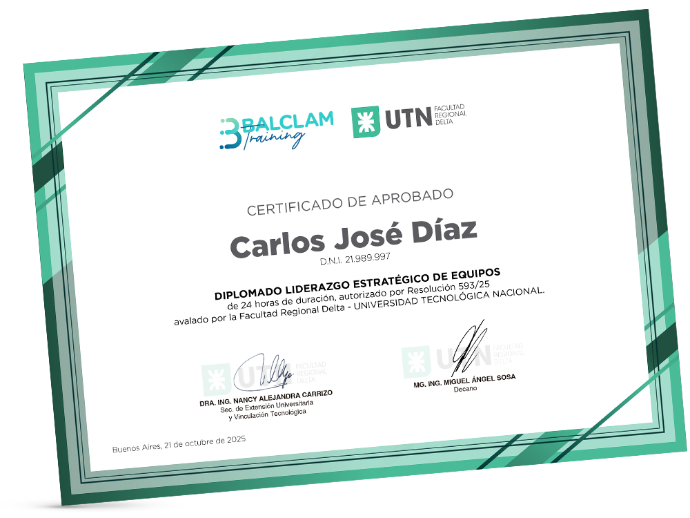 Certificación universitaria con UTN–FRD