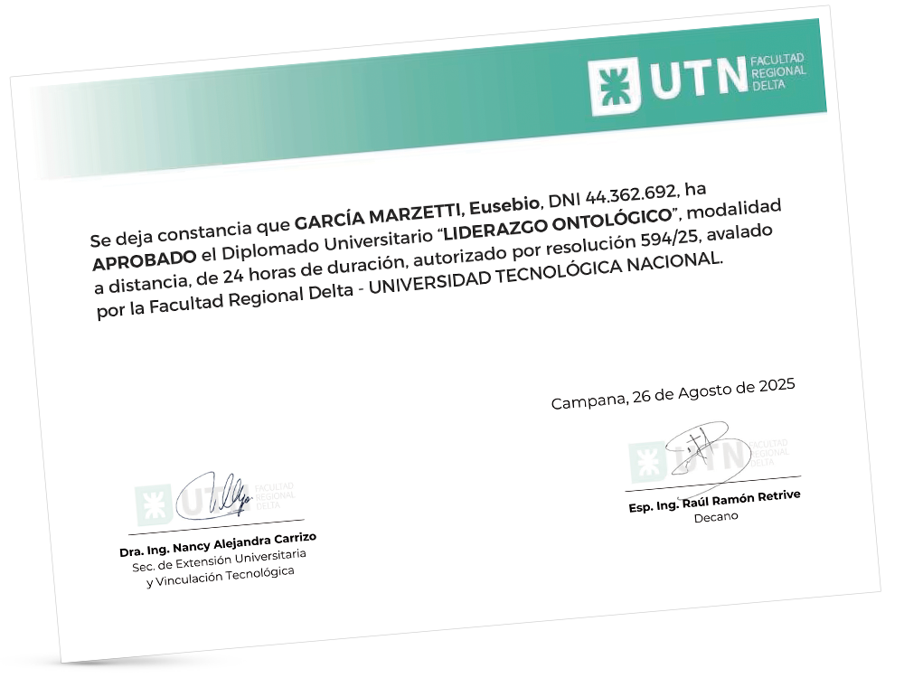 Certificación universitaria con UTN–FRD