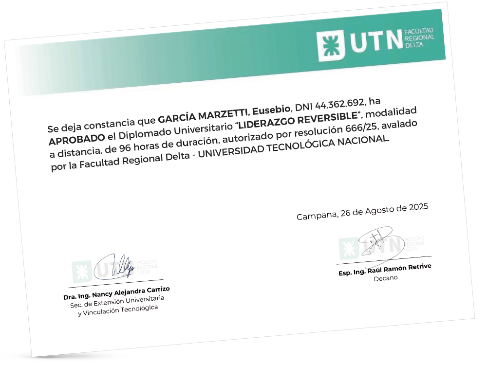Certificación universitaria con UTN–FRD